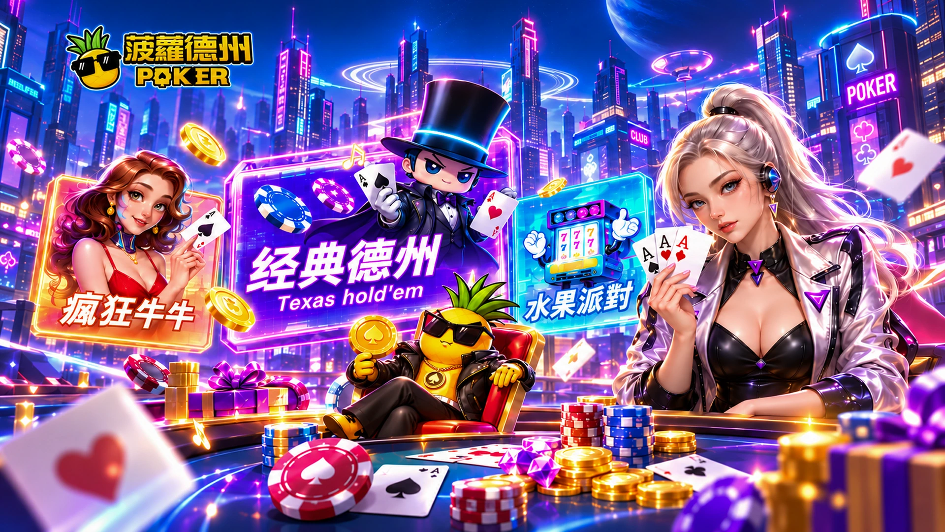 菠萝德州宣传图